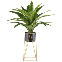 Creativ green Kunstpflanze Farn, Creativ green, Höhe 105 cm, mit Metallrack grün