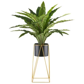 Creativ green Kunstpflanze Farn, Creativ green, Höhe 105 cm, mit Metallrack grün