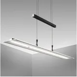 B.K.Licht LED Pendelleuchte I 20 W LED 1600 lm I warmweiße Lichtfarbe I höhenverstellbar, I Echtglas I Deckenleuchte I Essz...