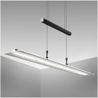 B.K.Licht LED Pendelleuchte I 20 W LED 1600 lm I warmweiße Lichtfarbe I höhenverstellbar, I Echtglas I Deckenleuchte I Essz...