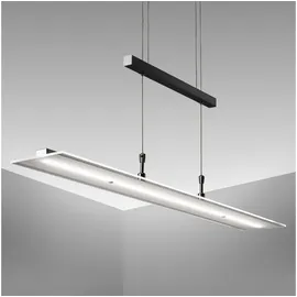 B.K.Licht LED Pendelleuchte I 20 W LED 1600 lm I warmweiße Lichtfarbe I höhenverstellbar, I Echtglas I Deckenleuchte I Essz...