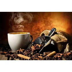 Fototapete PAPERMOON "Kaffee", bunt, B:4,00m L:2,60m, Vlies, Tapeten