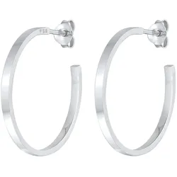 Elli Creolen Stecker Basic Schlicht 925 Silber silberfarben Damen 