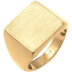 Elli Siegelring Royal Matt Geo Quadrat Trend 925 Silber Ringe   Damen 