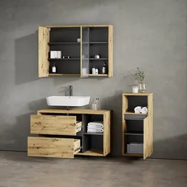 livinity® Vomano 3-tlg. Braun