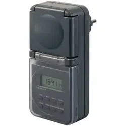 Brennenstuhl Digitale Wochenzeitschaltuhr IP44, digitale Timer-Steckdose