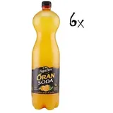 6x Oransoda PET 1 L Campari Flasche Orange Soda Limonade italienisch