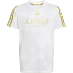 adidas House of Tiro Colors of Football T-Shirt Kinder JD0498 - white/gold met 128