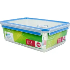 Emsa Frischhaltedose CLIP & CLOSE 11,1 cm hoch transparent 5,4 l, blau