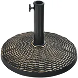 Costway Schirmständer Kunstharz 10 kg Braun