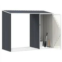 vidaXL Brennholzlager Verzinkter Stahl 245 x 98 x 159 cm Anthrazit
