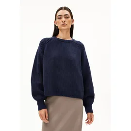 ARMEDANGELS RIB KNIT SWEATER | Pullover aus Bio-Woll Mix - blau XL