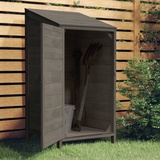 YEZIYIYFOB 55x52x112 cm Geräteschuppen Anthrazit Massivholz Tanne Gartenschrank Gartenhaus Holz Gartenschrank Wetterfest GeräTeschuppen Holz Outdoor Schrank Gartenschrank FüR Den AußEnbereich