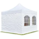 TOOLPORT Faltpavillon 3 x 3 m inkl. Seitenteile weiß 582558