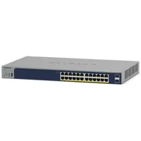 Netgear Switch Manageable Gigabit PoE 26 Ports – Managed in der Cloud, 24 380 W PoE+ Ports, 2 1 Gigabit SFP Ports, Desktop oder Rack und begrenzter lebenslanger Schutz