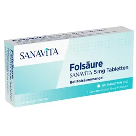 Sanavita Folsäure 5 mg Tabletten 50 St.
