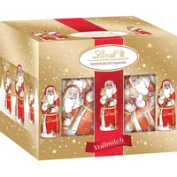 Lindt Schokolade Mini Weihnachtsmänner | 12 x 200 g | Weihnachtsmann aus feinster Vollmilch Schokolade | Weihnachtsmann | Schokoladen-Geschenk zu Weihnachten | Weihnachtsschokolade
