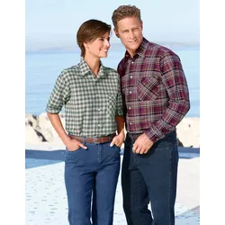 Karohemd CLASSIC, Herren, Gr. 37/38, Normalgrößen, grün (grün, kariert), 100% Baumwolle, gemustert, kariert, mehrfarbig, klassisch, Langarm, Hemden