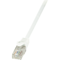 Logilink CP2011U RJ45 Netzwerkkabel, Patchkabel CAT 6 U/UTP 0.25m Weiß mit Rastnasenschutz