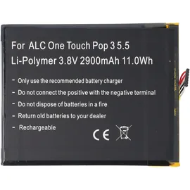 AccuCell Akku passend für Alcatel One Touch Pop 3 5.5, OT-5025, TLp029A1, CAC2910008C1