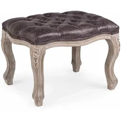 Hocker Diva aus Kunstleder, Braun