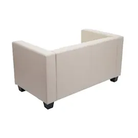 Mendler 2er Sofa Couch Loungesofa Lille ~ Kunstleder, creme