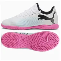 Puma FUTURE 7 PLAY IT Jr PUMA WHITE-PUMA BLACK-POISON P 30 - Weiß