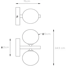 LUCIDE Tycho (45274/02/02) grau