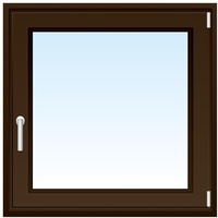 Fenster Dunkelbraun, Kunststoff, Kömmerling 70 AD, Dekorfarbe Braun, 510 x 510 mm, individuell online konfigurieren