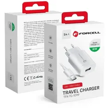 forcell Netzladegerät mit USB Stecker Typ-C-2,4A Quick Charge 3.0 Funktion Schutzsystem gegen Überhitzung und Stromstöße