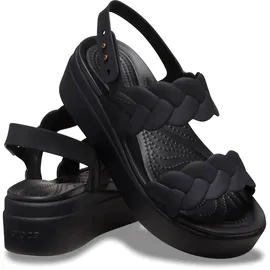 Crocs Brooklyn Low Wedges Plateau Sandalen, Schwarz, 41/42 EU