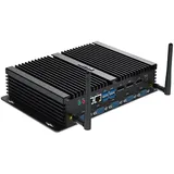 HISTTON Neu 8th Generation Intel I5 Lüfterloser Industrie Desktop, DDR4 8GB RAM, 128GB SSD, 4 RS232 COM+2 RS232/485 COM, 2 LAN, HD 2.0, DP, EDP, LPT, WiFi, Windows 11 Pro