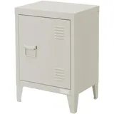 ML-Design Nachttisch, Hellgrau, 40x30x58 cm, aus Stahl, Türgriff Links, Industriedesign Metall Rechteckig, 40x58x30 Schlafzimmer,