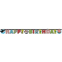 Amscan Partykette Happy Birthday Pirat Länge 180 cm mehrfarbig