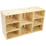 Kistenkolli Altes Land Heino Obstkistenregal 93 x 30 x 50 cm Braun