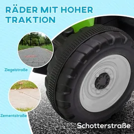Homcom Kinder-Elektrotraktor Aufsitztraktor Grün (onesize)