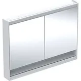 Geberit ONE Spiegelschrank ComfortLight, 2 Türen, AP-Montage, 120cm, weiß/Aluminium pulverbeschichtet