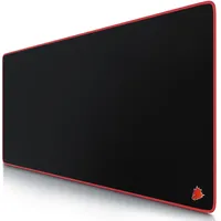 Titanwolf Gaming Mauspad, XXL Speed Gaming Mousepad / Extragroße Fläche von 900 x 400mm, Kopf rot