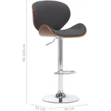 vidaXL Barhocker Knox Stoff grau