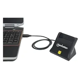 Manhattan USB Smart/SIM Card Reader mit Standfuß