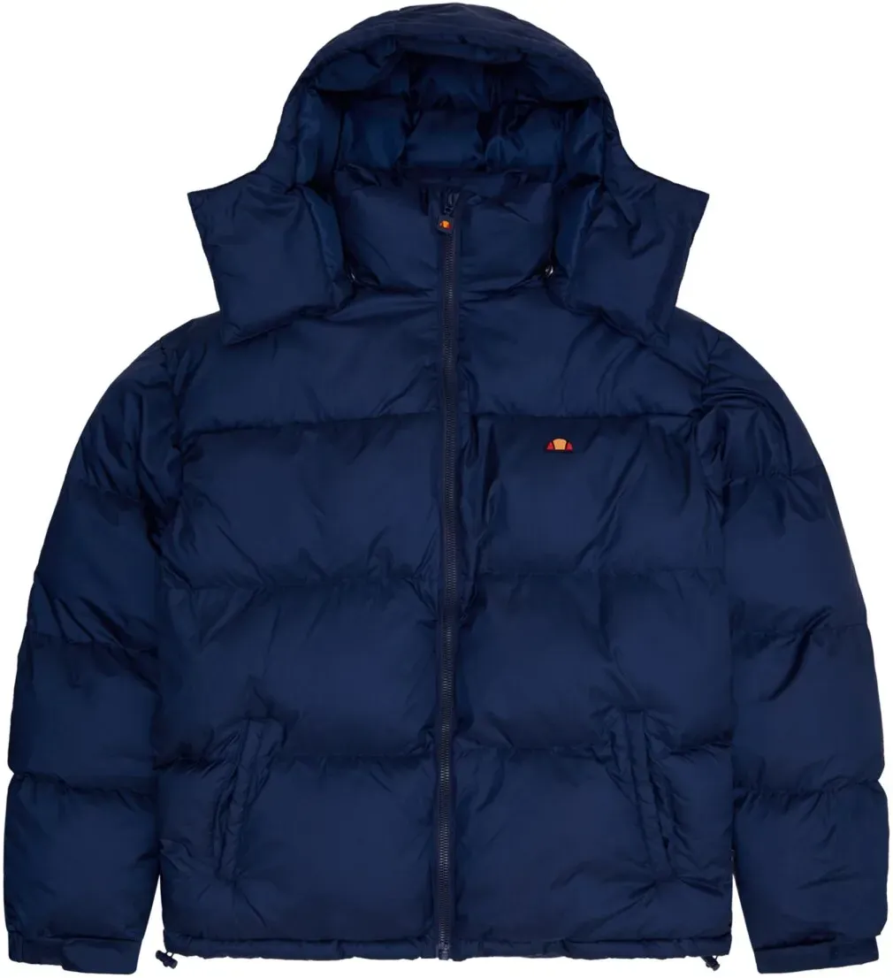 ellesse Herren Winterjacke - Dappiani, wattiert, Kapuze, Zipper, Logo, uni Blau 2XL