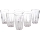 APS "Tritan", transparent (crystal clear), H:9,5cm Ø:7cm, Kunststoff, Trinkgefäße, Glas-Set Wasserglas, Made in Germany, 6-teilig