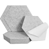 Home Deluxe Akustikplatten Hexagon selbstklebend silent Farbe: Hellgrau, Menge: 5
