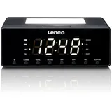 Lenco CR-540BK - Radiowecker mit dimmbarem Nachtlicht und USB-Ladefunktion - Schwarz