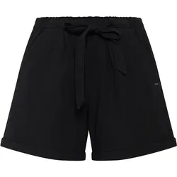 Shorts OXMO "Shorts OXLina", Damen, Gr. XS, N-Gr, schwarz, Obermaterial: 100% Baumwolle CO., Hosen Shorts