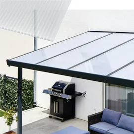 Gutta Terrassendach Premium 712 x 306 cm anthrazit/polycarbonat opal grau