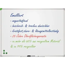 Franken Whiteboard Schreibtafel U-Act, 60x90cm, magnethaftend, weiß,