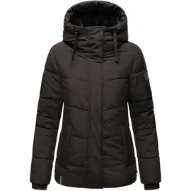 Navahoo Damen, Winterjacke mit Kapuze und abnehmbaren Kunstfell-Kragen Sag ja XIV Black Gr. XL - XL