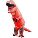 Geerypsy Dinosaurier Aufblasbares Kostüm für Kind (110cm-140cm) Lustiges T-Rex-Kostüm für Karneval Halloween Partys Weihnachten Festival