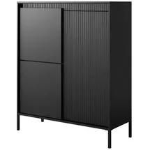 bettso Highboard 39 x 123 cm Schwarz